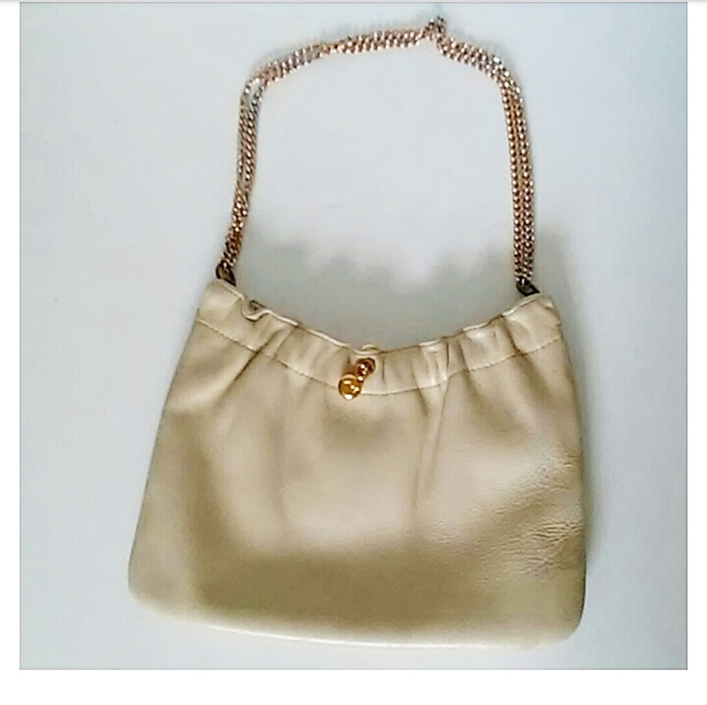Ande" | Vintage Leather Beige Bag